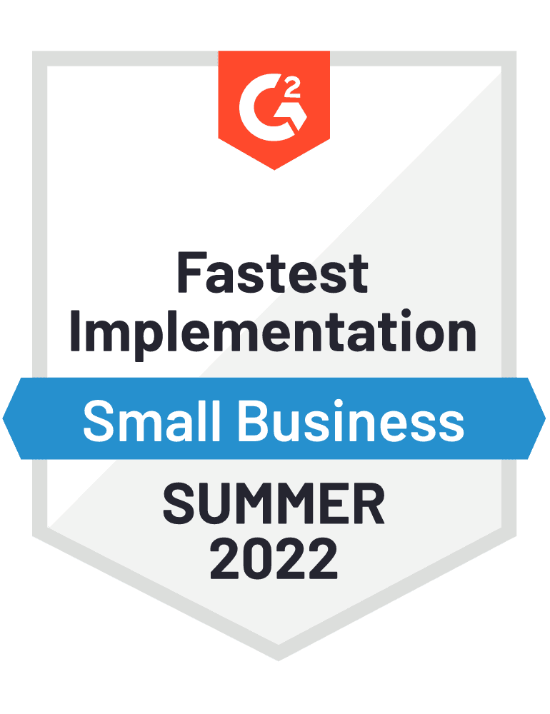 G2 Fastest Implementation Small Business